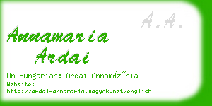 annamaria ardai business card